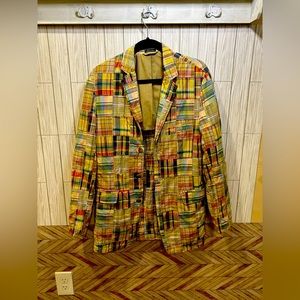 J Crew Vintage Men’s Madras jacket SIZE S